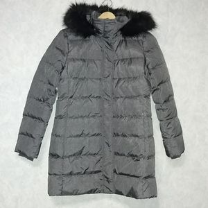 NWT Lands' End 600 fill down parka w/faux fur SPET